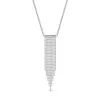 Silver Multi Strand Tassel Necklace