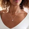Silver Cubic Zirconia Solitaire Pendant