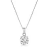 Silver Cubic Zirconia Solitaire Pendant