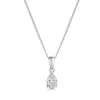Silver Cubic Zirconia Pear Shape Solitaire Pendant