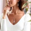 Silver Abstract Twist Pendant