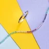 Silver 'Rainbow' Cubic Zirconia Bracelet