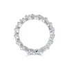 Silver Cubic Zirconia Marquise Cut Fancy Band Ring