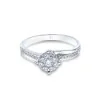 9ct White Gold Brilliant Cut 0.30ct Diamond Cluster Ring