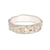 Sterling Silver Yellow Gold Plated Textured Ring