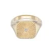 Yellow Gold Plated Square Signet Ring