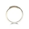 Silver 3 Micron Plated Cubic Zirconia Cross Over Ring
