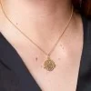 Yellow Gold Plated St. Christopher Coin Pendant