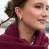 18ct Yellow Gold Vermeil Chunky Hoop Earrings