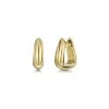 18ct Yellow Gold Vermeil Triangle Shape Hoop Earrings