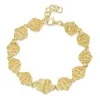 18ct Yellow Gold Vermeil Textured Link Bracelet