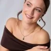 18ct Yellow Gold Vermeil Beryl Emerald & Smoky Quartz Pendant