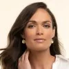 9ct Yellow Gold Cubic Zirconia Brushed Disc Drop Earrings 2