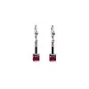 Coeur De Lion Geocube Pink and Red Crystal Drop Earrings 4409/20-1500
