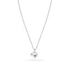 D for Diamond Silver Diamond-Set Small Heart Locket