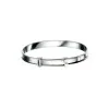D for Diamond Silver Diamond Set Baby Bangle
