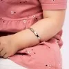 D for Diamond Silver Diamond Set Baby Bangle