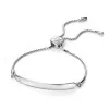 D For Diamond Silver Chain ID Bracelet