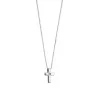 D For Diamond Homme Silver Diamond-Set Cross Pendant