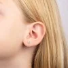 D For Diamond Silver Filigree Butterfly Stud Earrings