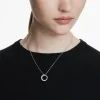 Swarovski Matrix Rhodium Plated Crystal Pearl Open Circle Pendant 5688751