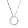 Swarovski Matrix Rhodium Plated Crystal Pearl Open Circle Pendant 5688751