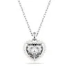 Swarovski Idyllia White Rhodium Plated Heart Ladies Pendant 5684386