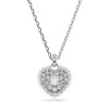 Swarovski Idyllia White Rhodium Plated Heart Ladies Pendant 5684386