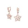 Swarovski Stella Rose Gold Plated Star Hoop Drop Earrings 5617769 1