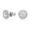 Swarovski Constella Silver Round Pav&eacute; Stud Earrings 5636269