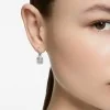 Swarovski Una White Rhodium Plated Drop Ladies Earrings 5638495