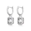 Swarovski Una White Rhodium Plated Drop Ladies Earrings 5638495