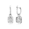 Swarovski Una White Rhodium Plated Drop Ladies Earrings 5638495