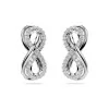 Swarovski Hyperbola Rhodium Plated Infinity Stud Earrings 5687269