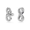 Swarovski Hyperbola Rhodium Plated Infinity Stud Earrings 5687269