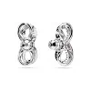 Swarovski Hyperbola Rhodium Plated Infinity Stud Earrings 5687269
