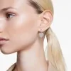 Swarovski Hyperbola Rhodium Plated Crystal Pearl Heart Drop Earrings 5684384