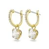 Swarovski Constella White Gold-Tone Plated Round Cut Drop Earrings 5638802