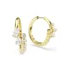 Swarovski Mesmera Mixed Cut Gold Tone Hoop Earrings 5761975