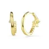 Swarovski Mesmera Mixed Cut Gold Tone Hoop Earrings 5761975