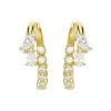 Swarovski Mesmera Mixed Cut Gold Tone Hoop Earrings 5761975