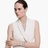 Swarovski Round Cut Matrix White Rhodium Plated Hoop Earrings 5753572