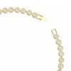 Swarovski Una Angelic Round Cut Gold Tone Plated Tennis Necklace 5720505