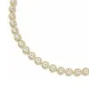 Swarovski Una Angelic Round Cut Gold Tone Plated Tennis Necklace 5720505