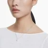 Swarovski Matrix Rhodium Plated Crystal Pearl Earring & Pendant Set 5689624
