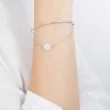 Swarovski Ginger White Crystal Rhodium Plated Bangle 5389044