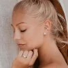 Carat* London Stella Silver Vega Cubic Zirconia Stud Earrings 23764-1