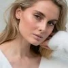 CARAT* Leni White Gold Plated Hoop Earrings WCE925W-LENI-W