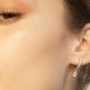 CARAT* Leni White Gold Plated Hoop Earrings WCE925W-LENI-W