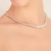 CARAT* Taryn Silver Cubic Zirconia Gradient Necklace CN925W-TARY